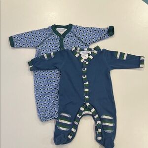 2 Jaxxwear 0-3 Months Long Sleeve Onesies by